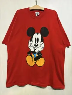 90s Disney シャドーミッキー　青パン　ビンテージ　村上淳　袖裾シングル 90s Disney シャドーミッキー 青パン ビンテージ 村上淳 袖裾シングル