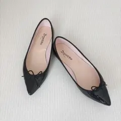 Repetto ヴィーガンバレリーナ 24cm 黒 レペット バレエシューズ