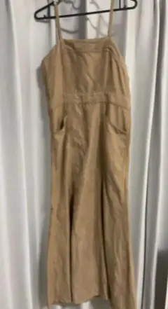 NICE CLAUP キャミワンピース ベージュ Fサイズ