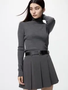 完売カラー　メリノリブタートルネックセーター　XS　グレー　06 Gray