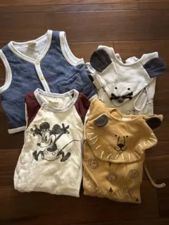 プティマイン　ベビー服おまとめ60サイズ　ミッキー・ライオン・クマ