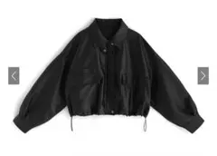 GRL グレイル　襟2Wayレザーブルゾン ブラック [fo1951]