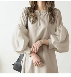 【極美品】La-gemme ハーフジップワンピース 完売品のサムネイル