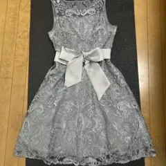 ⭐︎美品⭐︎シルバーグレー刺繍　パーティドレス