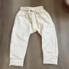 【美品】裏起毛クリーム色スウェットパンツ