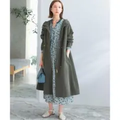 アーバンリサーチロッソ　ウエストドロストフード付ロングコート