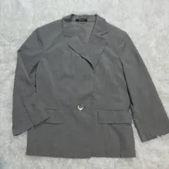 アクアスキュータム テーラードジャケット シルク ウール 貝殻ボタン グレー