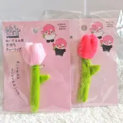 ぬい活 ぬいぐるみ用 手持ちチューリップ ピンク　赤　お花　持つ　人形　着せ替えのサムネイル