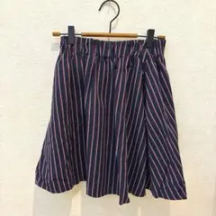 ローリーズファーム　膝丈フレアスカート　ストライプ　　　　 フリーサイズ