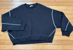 earth music &ecology 裏起毛トレーナー　ブラック　美品！