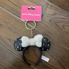 最安値 ディズニー キーチェーン 白 カチューシャ ミニー
