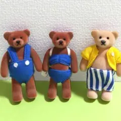 【当時物】テディベア　3体セット　マクドナルドハッピーセット　平成レトロ　激レアのサムネイル
