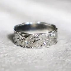 7mmプルメリア シルバー ハワイアンジュエリー 指輪 レディース リング