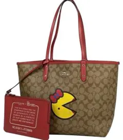 コーチ COACH パックマン コラボ トートバッグ ポーチ付き 可愛いデザイン