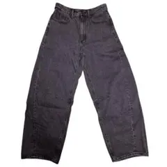 GU バレルレッグジーンズ　ダークグレー　 Sサイズ