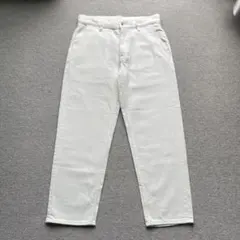 UNIQLO ワイドテーパードジーンズ　ホワイト ⭐️美品　サイズ S