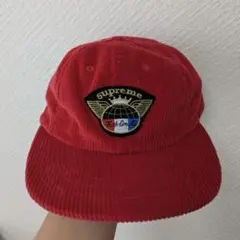 Supreme コーデュロイ キャップ レッド