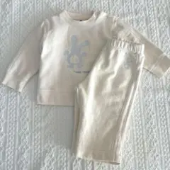 ザラベビー　60-70センチ　スウェットトレーナーとパンツのセットアップ　白