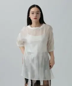 【新品】LEPSIM　シアーリブチュニックワンピース