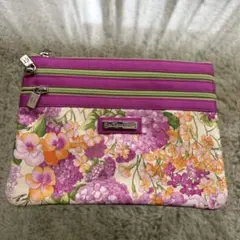 タイシルク高級ブランド Jim Thompson（ジムトンプソン）の 花柄ポーチ