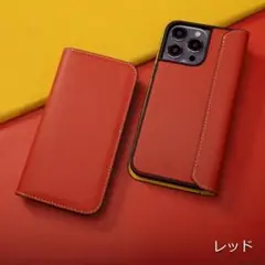 COGURE コグレ iPhone15Pro 手帳型 ケース レッド