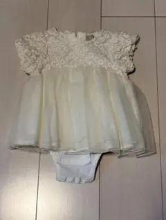 petit main プティマイン　チュールレースワンピース　ホワイト　80