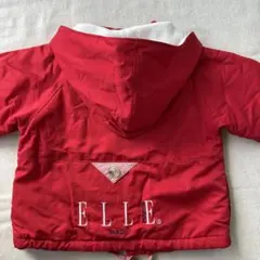 ELLE ベビー キッズ コート 赤 Ｆ90cmフード付き 公園遊びに