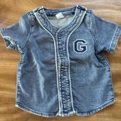 Gap ベビー デニム ベースボールシャツ 80cm 12-18m