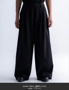 SINSS 2タックスウェットパンツ ブラック