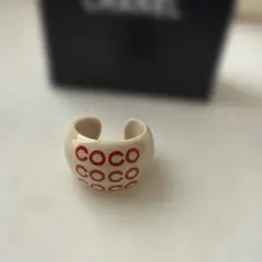 シャネル CHANEL ヴィンテージ COCO プラスチック リング 指輪 箱付のサムネイル