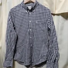 McGregor 紺白チェック柄 ボタンダウンシャツ