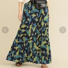 【BEAUTY&YOUTH】BY∴ リーフプリントプリーツマキシスカート