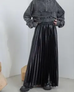 JEANASIS グリッタープリーツSK ブラック Fのサムネイル