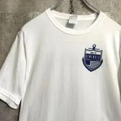 US古着 ポートアンドカンパニー Tシャツ S 白 ボランティア 星条旗