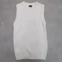 ザラ man ニットベスト【М】ファインコットン ホワイトのサムネイル