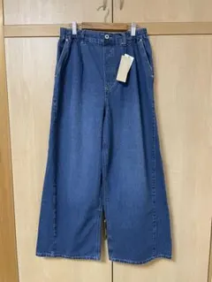 スタジオクリップ新品 ワイドデニムパンツ