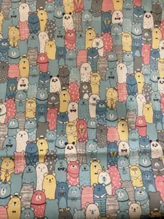 カラフル動物キャラクター綿生地 オックス