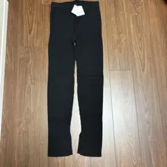 PLST プラステ　黒 リブ編み M レディース　ブラック　レギンス　パンツ