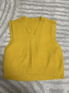 イエローニットベスト【即購入可】