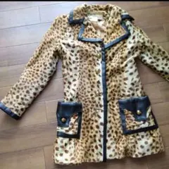 豹柄　ファー　vintageコート
