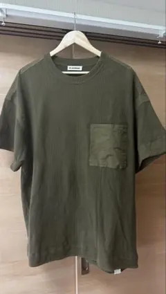 JIL SANDER リブ編みオリーブグリーンTシャツ XL