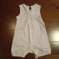 Baby Gap 白 紫色 水玉模様 ロンパース 80cm