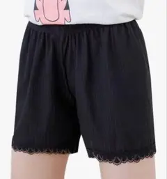 キッズ ペチパンツ ペチコート 黒 160 インナーパンツ 見せパン