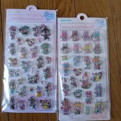 週末限定　ラブブ ぷくぷくシール　3D立体シール 2枚セット
