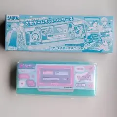 りぼん付録　乙女ゲームちっくペンケース ＆ ゲーム画面っぽデコシール♥ 水色