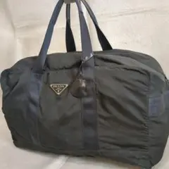 PRADA ボストンバッグ ブラック 三角ロゴ テスートナイロン 大容量