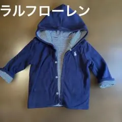 PRalph Lauren⭐️リバーシブル⭐️フード付きパーカー ネイビー ボーダー