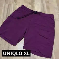 UNIQLO メンズ ショートパンツ パープル ウエストベルト　XL