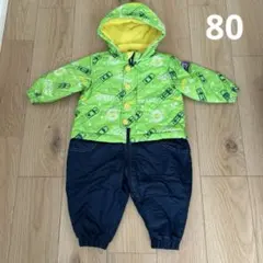 CCLTEAM スノーウェア　80 車柄　男の子　グリーン