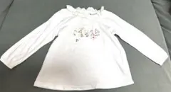 next baby ウサギとキツネ刺繍の長袖シャツ　9-12month